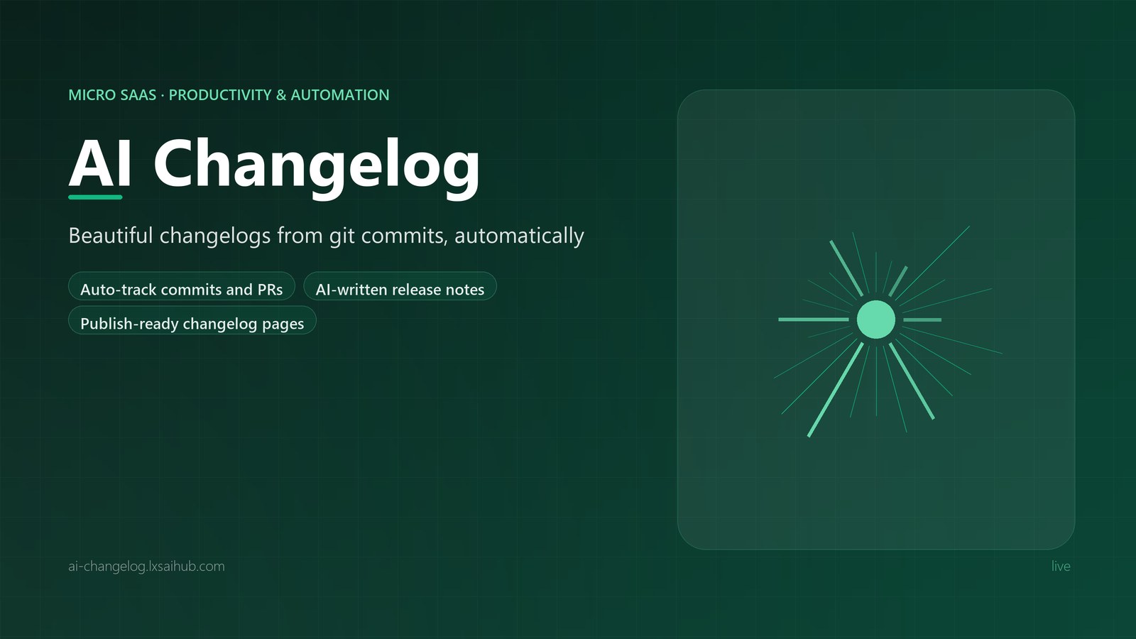 AI Changelog interface overview